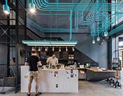 灵活运用线条色彩，不一样的办公室装修实景图欣赏